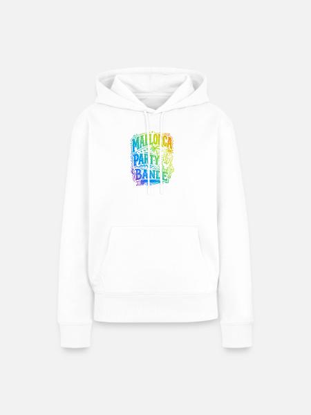 Mallorca Party Bande Bunt - Frauen Premium Bio Hoodie - Weiß