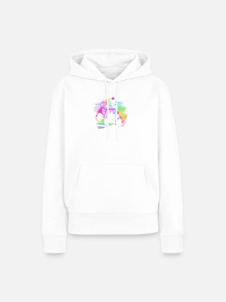 Quad - Frauen Premium Bio Hoodie - Weiß