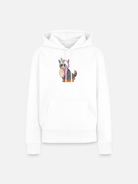 Berner Sennenhund - Frauen Premium Bio Hoodie - Weiß