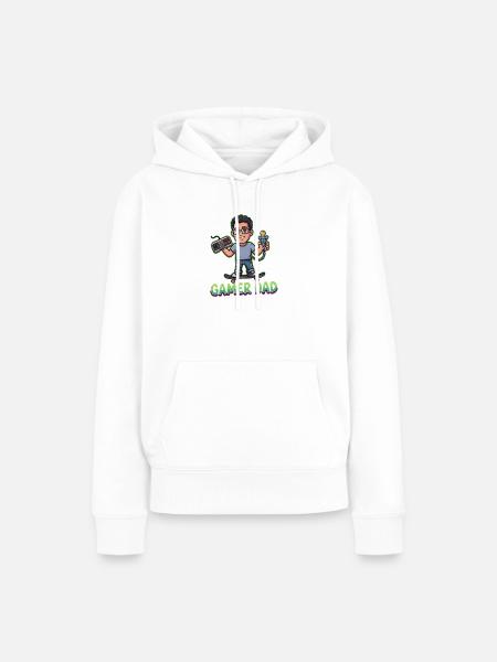 Gamer Dad Skateheld Controller - Frauen Premium Bio Hoodie - Weiß