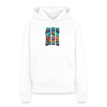 Arches Nationalpark Farbexplosion - Frauen Premium Bio Hoodie - Weiß - Vorne - Julia (174cm)