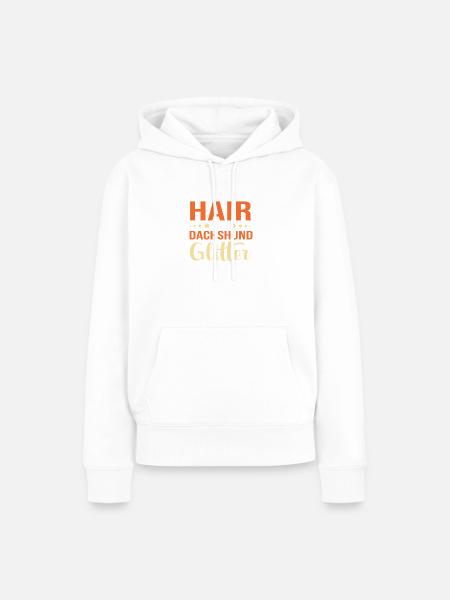 Rauhaardackel Dachshund - Frauen Premium Bio Hoodie - Weiß