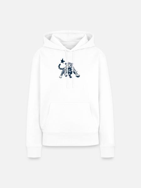 Wilder Leopard Raubkatze - Frauen Premium Bio Hoodie - Weiß
