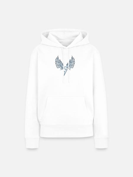 Blitz Blitzschlag Gewitter Strom Sturm - Frauen Premium Bio Hoodie - Weiß