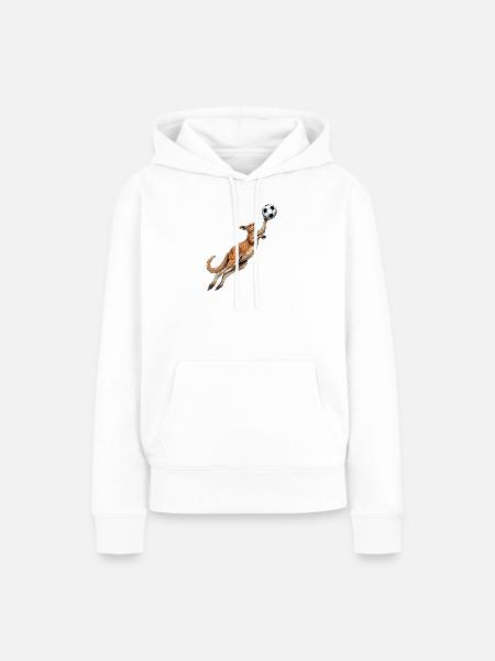 Kangaroo Torwart-Fußball - Frauen Premium Bio Hoodie - Weiß