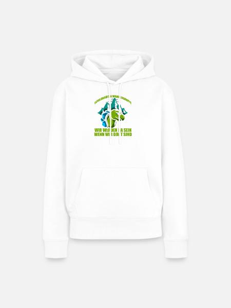 Schildkörten Wandergruppe Wander Bergsteiger - Frauen Premium Bio Hoodie - Weiß