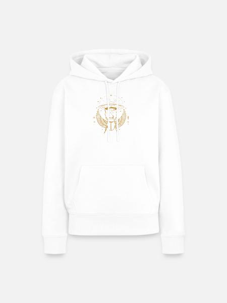 Kosmischer Skarabäus-UFO - Frauen Premium Bio Hoodie - Weiß