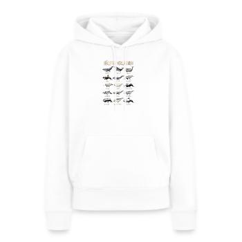 Haeufige Walarten Ozean Tierposter Art - Frauen Premium Bio Hoodie - Weiß - Vorne - Julia (174cm)