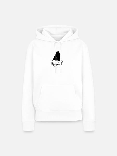 Grafik Segeln - Frauen Premium Bio Hoodie - Weiß