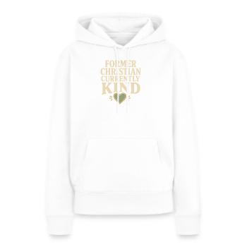 Don du voyage de guérison de la déconstruction ex-chrétienne - Sweat à capuche Premium bio Femme - blanc - Devant - Julia (174cm)