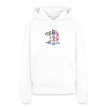 Vacances d’été Seahorse - Sweat à capuche Premium bio Femme - blanc - Devant - Julia (174cm)