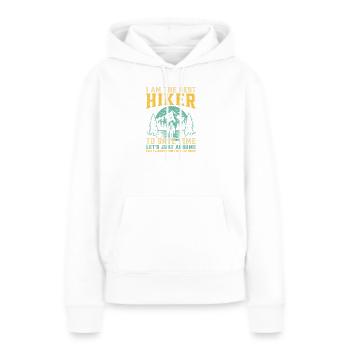 Expressions drôles de randonnée Mountain Lover Mountain Ranker - Sweat à capuche Premium bio Femme - blanc - Devant - Julia (174cm)
