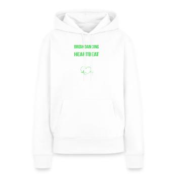 Breakdance - Sweat à capuche Premium bio Femme - blanc - Devant - Julia (174cm)