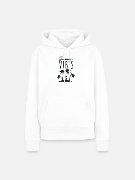 Summer Vibes Strandurlaub - Frauen Premium Bio Hoodie - Weiß