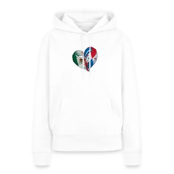 Cœur du Mexique et du Panama - Sweat à capuche Premium bio Femme - blanc - Devant - Julia (174cm)