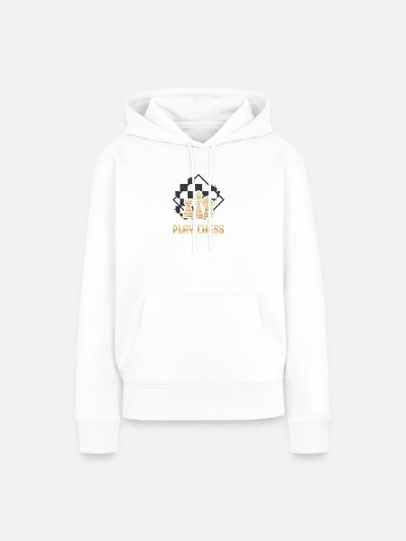 Schach Schachspieler Schachbrett - Frauen Premium Bio Hoodie - Weiß