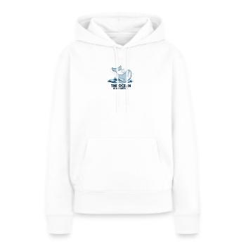 Un cadeau de biologiste marin pour l’amoureux des océans - Sweat à capuche Premium bio Femme - blanc - Devant - Julia (174cm)
