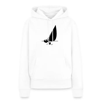 Catamaran - Sweat à capuche Premium bio Femme - blanc - Devant - Julia (174cm)