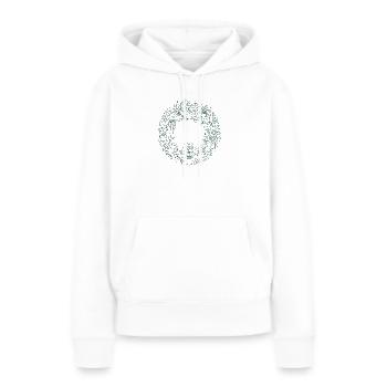 Couronne de plantes vertes - Sweat à capuche Premium bio Femme - blanc - Devant - Julia (174cm)