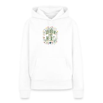 Lehrerin mit Herz! - Frauen Premium Bio Hoodie - Weiß - Vorne - Julia (174cm)