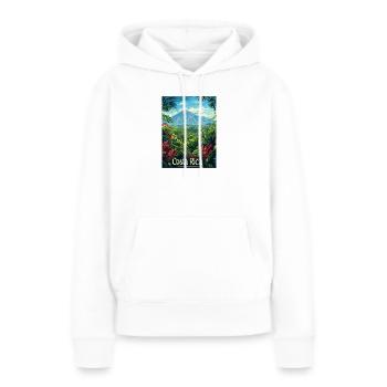 Costa Rica Tropische Landschaft Abenteuer - Frauen Premium Bio Hoodie - Weiß - Vorne - Julia (174cm)
