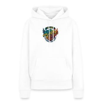 Bester Vater: Der Mann: Die Retro-Legende - Frauen Premium Bio Hoodie - Weiß - Vorne - Julia (174cm)