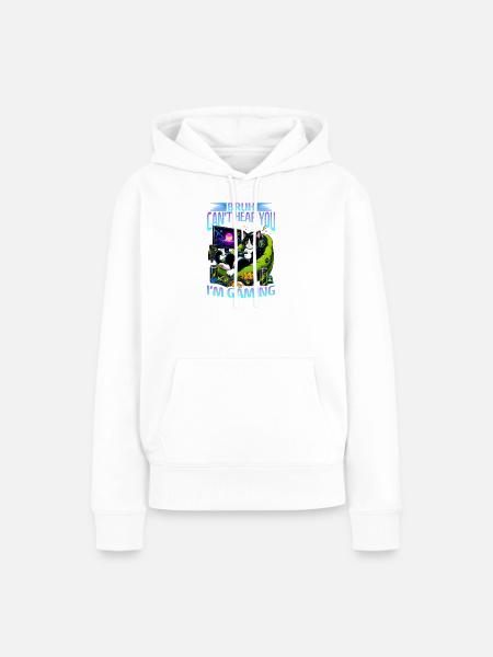 Gamer Gaming Cat Video Game - Frauen Premium Bio Hoodie - Weiß