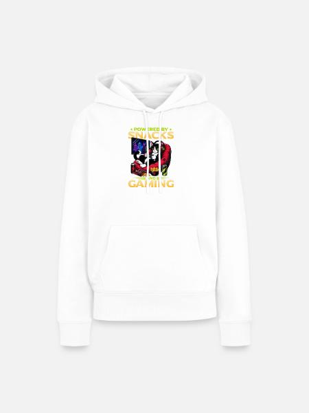 Gamer Gaming Cat Video Game - Frauen Premium Bio Hoodie - Weiß