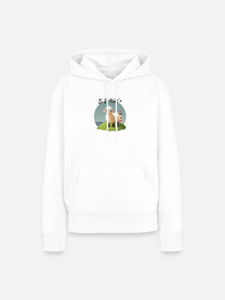 Ei Ei Käpt’n – Lustiges Schaf Design - Frauen Premium Bio Hoodie - Weiß