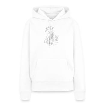 George Washington beim BBQ Grillen - Frauen Premium Bio Hoodie - Weiß - Vorne - Julia (174cm)