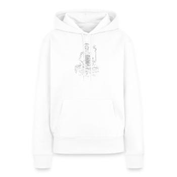 James K. Polk beim BBQ Grillen - Frauen Premium Bio Hoodie - Weiß - Vorne - Julia (174cm)