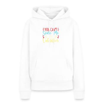 Merci au bénévolat Tu ne peux pas me faire peur - Sweat à capuche Premium bio Femme - blanc - Devant - Julia (174cm)