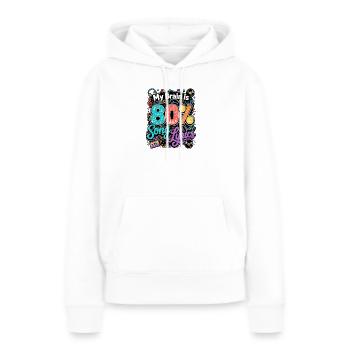  My Brain Is 80% Song Lyrics Musikliebhaber - Frauen Premium Bio Hoodie - Weiß - Vorne - Julia (174cm)