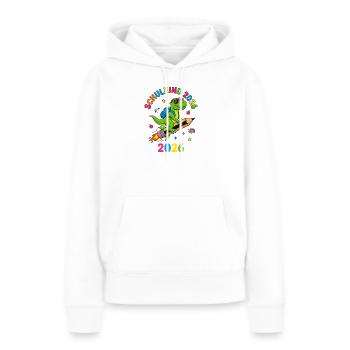 Schulkind 2026 Dino T-Rex Einschulung - Frauen Premium Bio Hoodie - Weiß - Vorne - Julia (174cm)