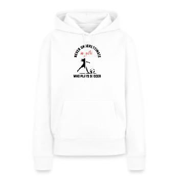 Soccer Girl Power - Women’s Premium Organic Hoodie - white - Front - Julia (174cm)