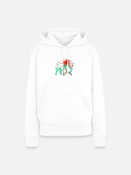 Bison Splash Art - Frauen Premium Bio Hoodie - Weiß