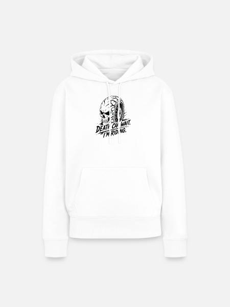 Tödlicher Reifen Totenkopf - Frauen Premium Bio Hoodie - Weiß