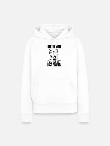 Schottische Faltohrkatze Scottish Fold Geschenk - Frauen Premium Bio Hoodie - Weiß