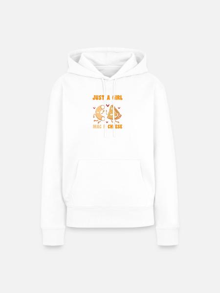 Makkaroni und Käse Mac and Cheese - Frauen Premium Bio Hoodie - Weiß