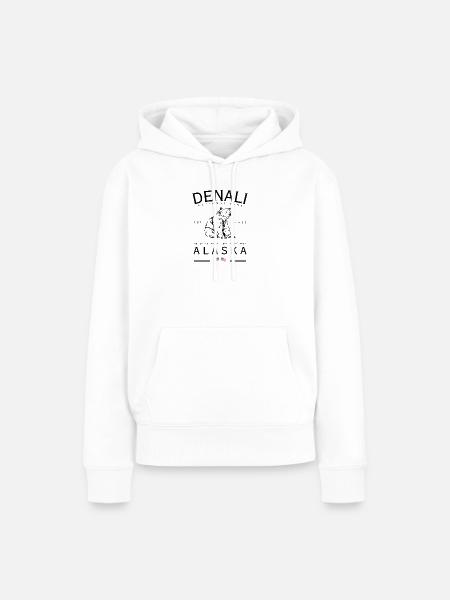Denali Nationalpark Alaska - Frauen Premium Bio Hoodie - Weiß