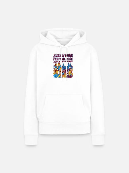 Zurich Wine Festival 2026 Celebration Event - Frauen Premium Bio Hoodie - Weiß