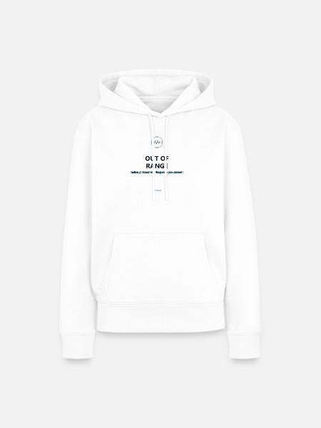 Out Of Range · helle Kleidung - Frauen Premium Bio Hoodie - Weiß