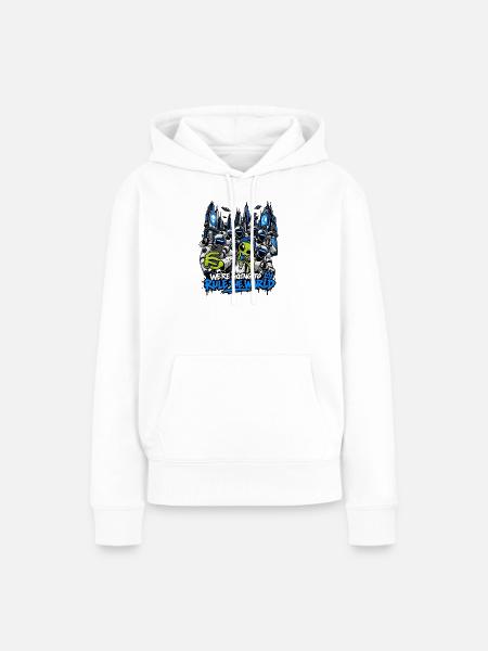 Alien-Invasion dominiert die Welt - Frauen Premium Bio Hoodie - Weiß