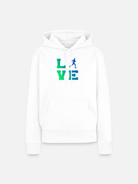 Geschenkidee für einen Running mit Running - Frauen Premium Bio Hoodie - Weiß