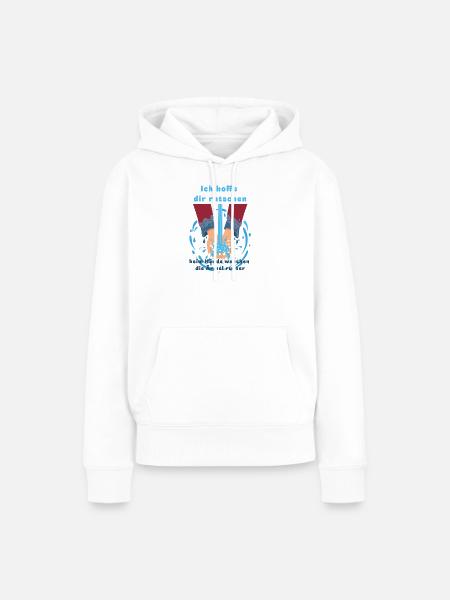 Händewaschen: Schadenfreude schönste Freude! - Frauen Premium Bio Hoodie - Weiß