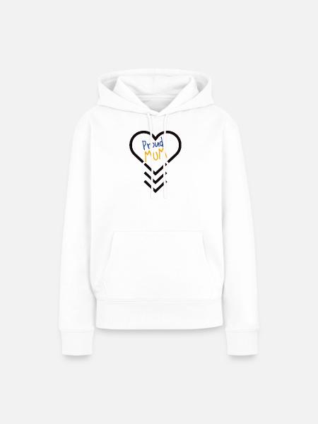 Stolze Mutter von jemandem mit Down-Syndrom - Frauen Premium Bio Hoodie - Weiß