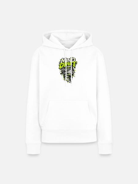 Mind Drive Glitch Kopfstatue - Frauen Premium Bio Hoodie - Weiß