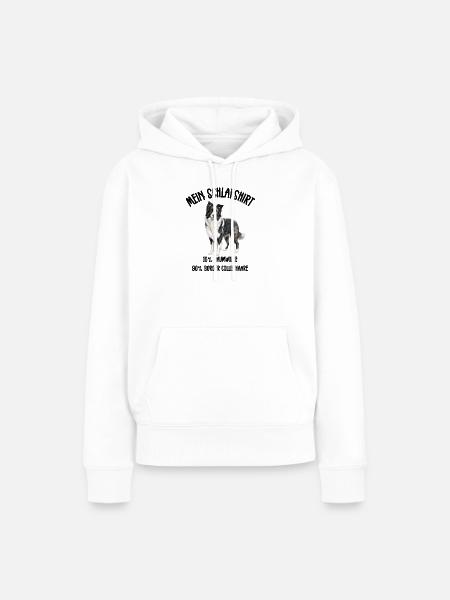 Border Collie Schlafshirt Hütehund - Frauen Premium Bio Hoodie - Weiß