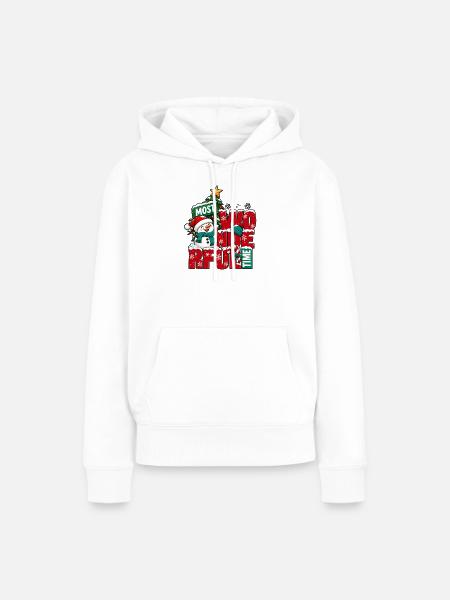 Weihnachten most wonderful time Weihnachtszeit - Frauen Premium Bio Hoodie - Weiß