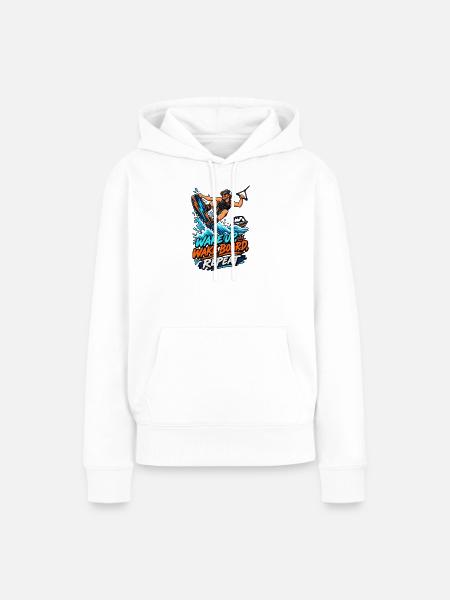 Wake Up Wakeboard Repeat Motiv - Frauen Premium Bio Hoodie - Weiß